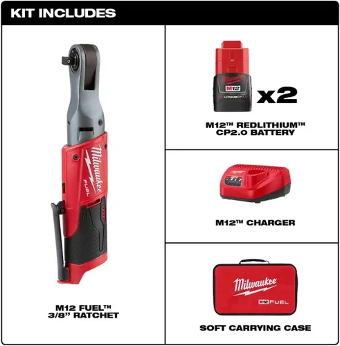 Vista 2 de M12 COMBUSTIBLE 3/8" TRINQUETE 2BAT