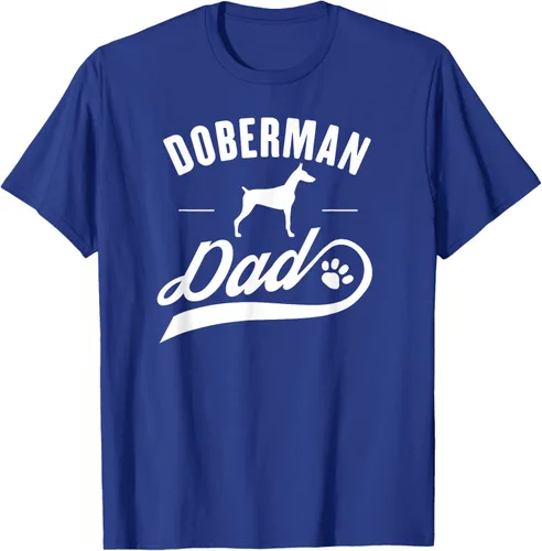 Vista 23 de Doberman Dad - Camiseta para amante del dueño del perro, Negro, S