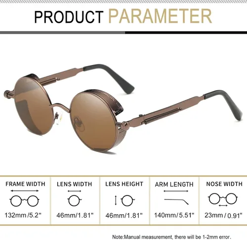 Vista 3 de Gafas de sol Joopin polarizadas, estilo Lennon, redondas, gafas de sol estilo hippy redondas para mujer y hombre