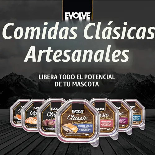Vista 5 de Evolve Comida clásica hecha a mano con receta de pollo para gatos (paquete de 15)
