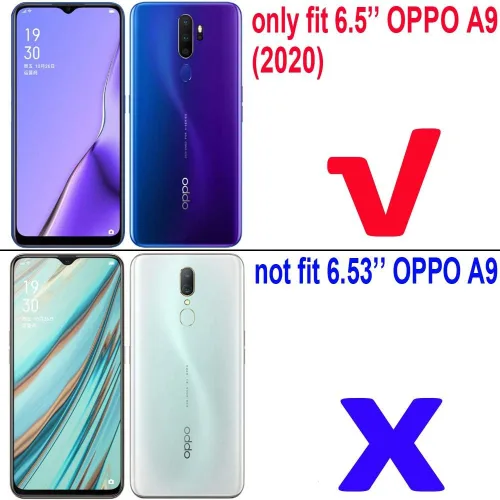Vista 2 de LuluMain Funda compatible con Oppo A9 (2020), soporte de anillo de metal, a prueba de golpes, carcasa rígida