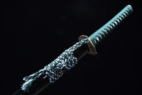 Vista 3 de Espada de Hamon real de 41 pulgadas, hoja Osoraku‑zukuri, katana samurái