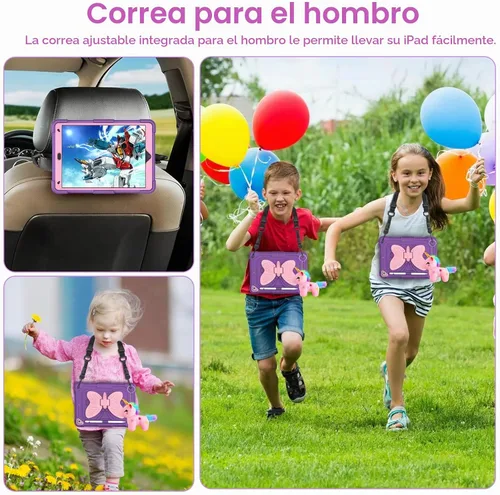 Vista 2 de VOFUOE - Funda para iPad de 9ª, 8ª y 7ª generación, para iPad 10.2, color morado
