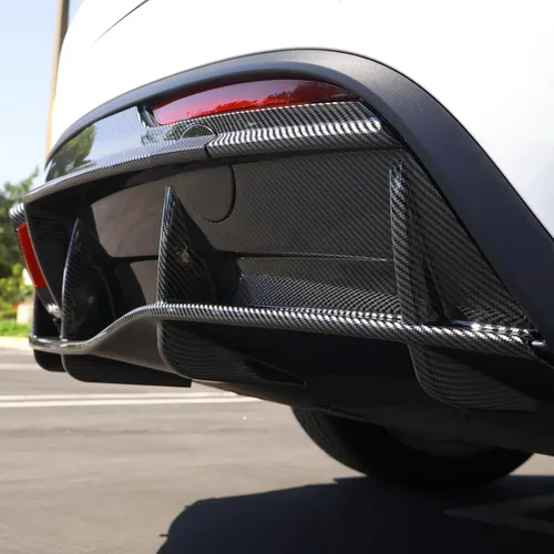 Vista 5 de FREEMOTOR802 - Difusor trasero LED para Tesla Model Y 2020-2024, impresión de carbono
