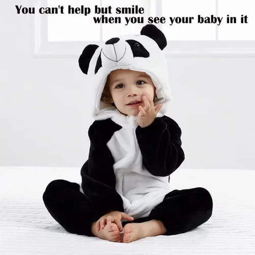 Vista 2 de QIAONIUNIU Halloween Baby Costumes Toddler Onesie Infants Romper Boys Girls Animal Dress Up Clothes 2-36 Months