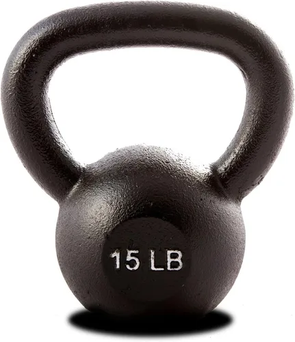 Vista 18 de Kettlebell Weights – 5lb to 80lb Cast Iron Kettlebells with Matte Black Finish – Full Body Strength Training & CrossFit Conditioning – Ideal for