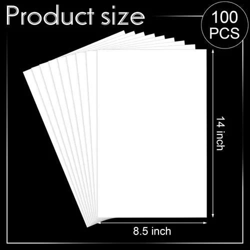 Vista 2 de Mepase 100 hojas de cartulina de tamaño legal de 8.5 x 14 pulgadas, papel blanco de 65 libras, papel de impresora de tamaño legal para impresión