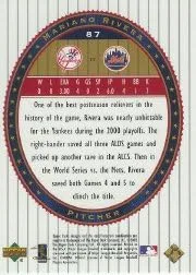 Vista 2 de 2002 Upper Deck World Series Heroes Baseball Card #87 Mariano Rivera