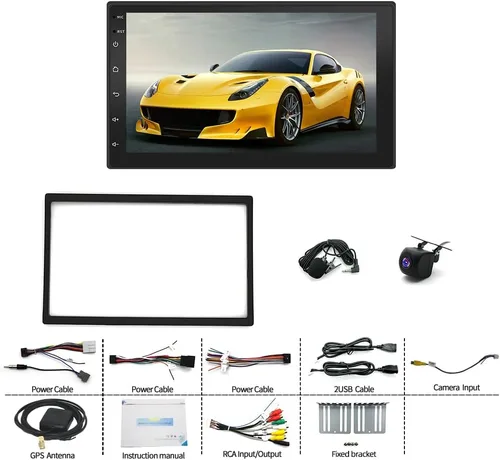 Vista 7 de Android 14 Estéreo de coche para Ford F150 1997-2004 con CarPlay inalámbrico y Android Auto, pantalla táctil IPS de 7 pulgadas 2G+32G Doble DIN