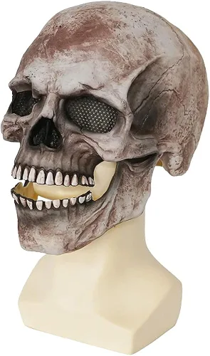 Vista 3 de EraSpooky Máscara de calavera de látex para Halloween accesorios de disfraz de terror