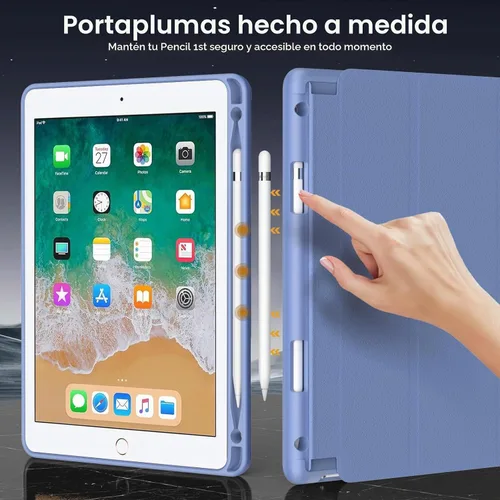 Vista 5 de MoKo Funda para iPad 6ª/5ª generación de 9.7" 2018/2017, morado lavanda Púrpura lavanda