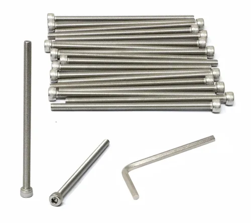 Vista 90 de iexcell Kit de tornillos de cabeza hexagonal de acero inoxidable 304, 100 unidades M2 x 0.157 in, paso de rosca de 0.016 in
