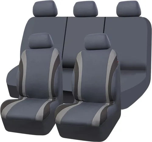 Vista 11 de CAR PASS Line Rider Sporty Cloth 11PCS Asiento de coche cubierta de ajuste universal -100% transpirable con 5 mm de esponja compuesta
