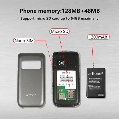 Vista 7 de Teléfonos celulares 4G Volte Flip desbloqueados para personas mayores, teléfonos celulares con botones grandes para ancianos y niños, sonido claro