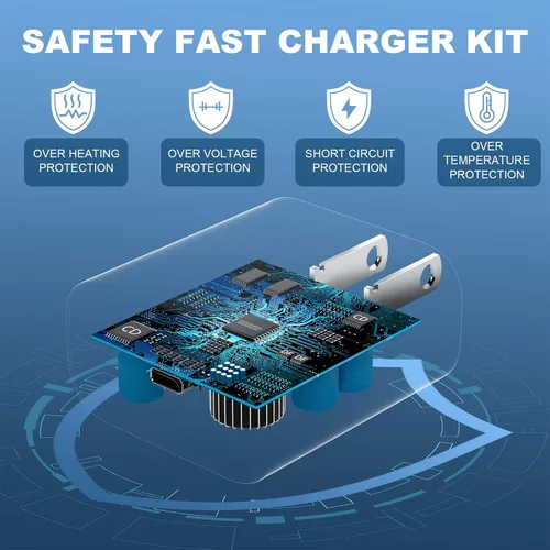 Vista 6 de Cargador rápido USB C de 45 W, cargador súper rápido de 45 vatios tipo C con cable de carga rápida Android de 6.6 pies para Samsung Galaxy S26