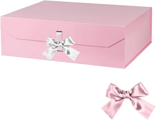 Vista 25 de GoooodGift Caja de regalo negra para regalos de 10 x 7.3 x 3.5 pulgadas, caja decorativa con cinta, caja de regalo vacía con tapa cierre magnético