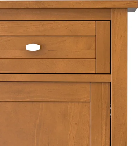 Vista 11 de SIMPLIHOME Warm Shaker 36" gabinete de madera maciza en marrón dorado claro