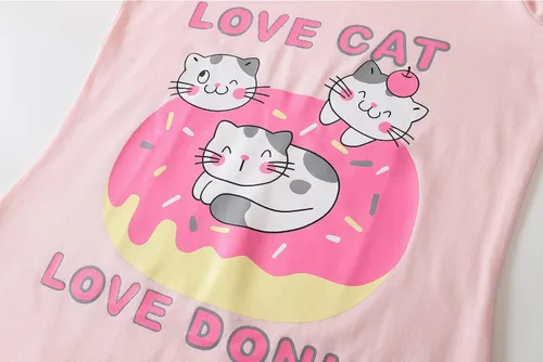 Vista 4 de Vopmocld Camisón suave de verano de manga corta para niñas grandes