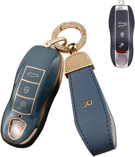 Vista 9 de SANRILY Funda de llave para llavero Porsche, Beige