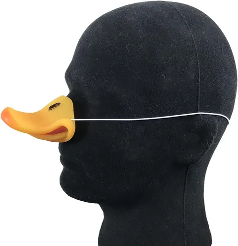 Vista 7 de NOVELTY GIANT WWW.NOVELTYGIANT.COM Duck Bill Beak Nose Máscara de plástico suave para disfraz de color amarillo