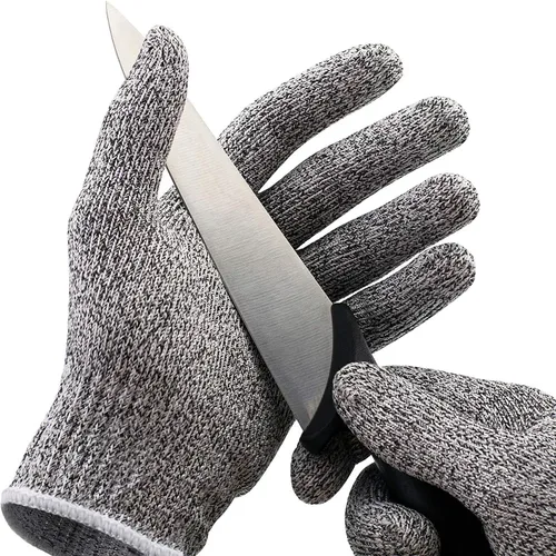Vista 2 de Guantes seguros resistentes a cortes de alto rendimiento EN388 grado alimenticio nivel 5 protección para hombres y mujeres cocina