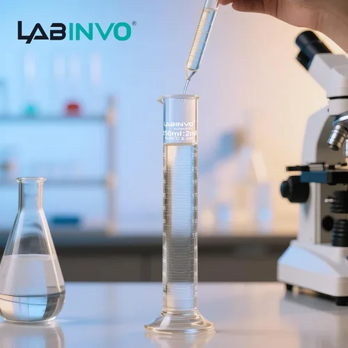 Vista 7 de Juego de cilindros graduados de 16.9 fl oz, 2 piezas de cilindro de medición de vidrio de borosilicato 3.3, base hexagonal, con boquilla, clase B