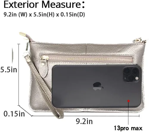 Vista 2 de monederos para teléfono billeteras de cuero con ranuras para tarjetas, para mujer.