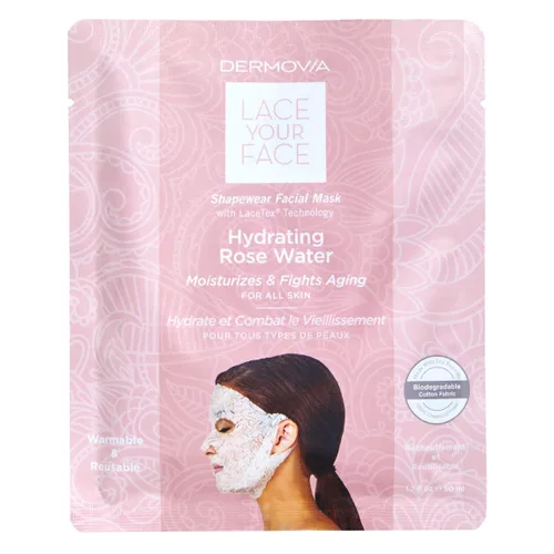 Vista 9 de Máscara facial Lace Your Face de compresión, como se ve en el programa Shark Tank, algodón biodegradable reutilizable, cuidado de la piel, Péptidos