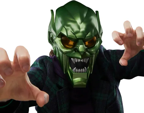 Vista 6 de Marvel Legends Series Green Goblin - Casco de juego de rol premium, Spider-Man: No Way Home para adultos, equipo coleccionable
