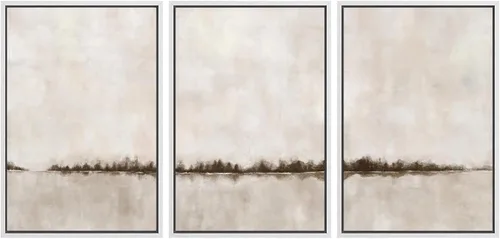 Vista 14 de SIGNWIN Lienzo enmarcado para pared, juego de arte tranquilo con reflejo de lago, acuarela, montaña y agua, ilustraciones modernas, arte abstracto