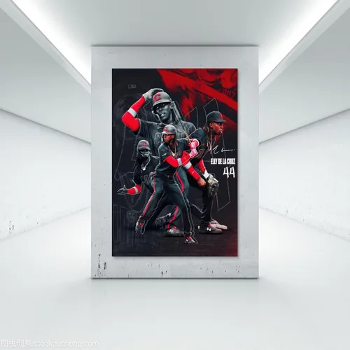 Vista 7 de GAGALU Elly De La Cruz - Póster impreso en lienzo de béisbol, arte de pared para decoración de oficina en casa, pintura #5916, sin marco, 12 x 18