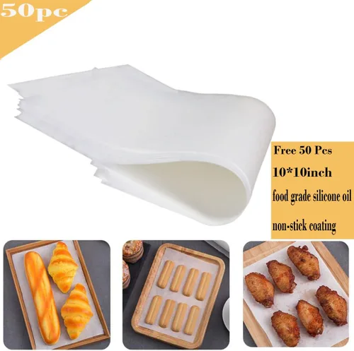 Vista 4 de Lemengtree Springform - 3 moldes antiadherentes cuadrados de 8 pulgadas, 9 pulgadas, 10 pulgadas, molde para pastel de queso con 50 forros de papel