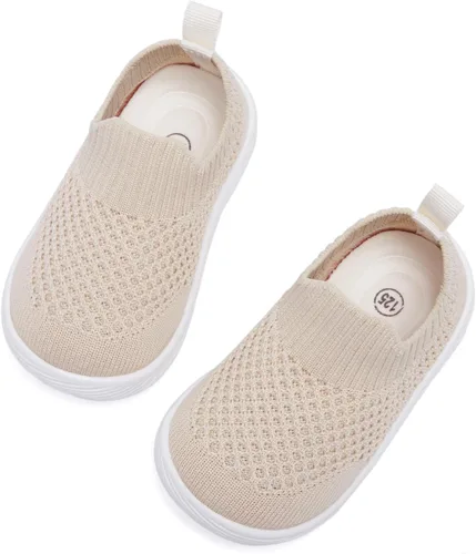 Vista 3 de MORENDL Zapatos de bebé para caminar para niños y niñas, zapatos de tenis antideslizantes para niños y niñas