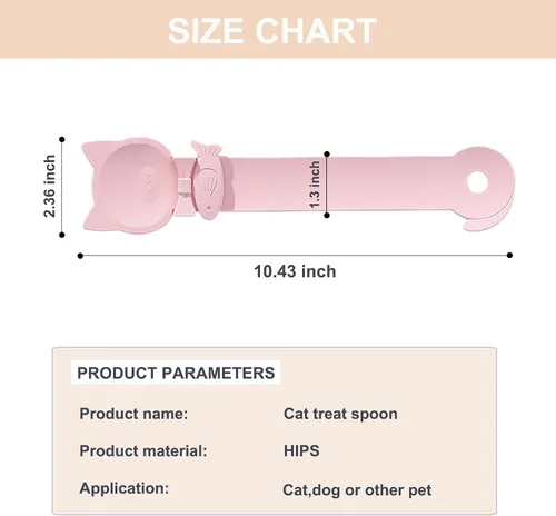 Vista 7 de PETPAWLOVELY-1 unidad Cuchara para Golosinas de Gatos con Exprimidor, Cuchara Dispensadora de Tiras para Gatos, Cuchara Dispensadora Multifunción 1