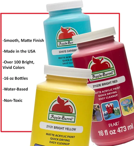 Vista 4 de Apple Barrel - Pintura acrílica, 16 onzas, color nuez moscada Nuez moscada marrón