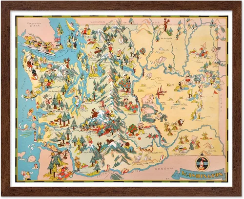 Vista 35 de Poster Master Póster retro de viaje con mapa monumental vintage de Florencia, arte italiano, gran regalo para hombres, mujeres, amantes