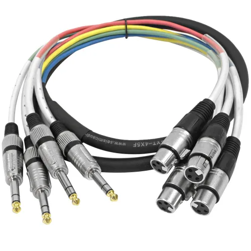 Vista 9 de Seismic Audio Altavoces cables de serpiente de 8 canales, hembra de 5' XLR a ¼" TRS Snake Cable