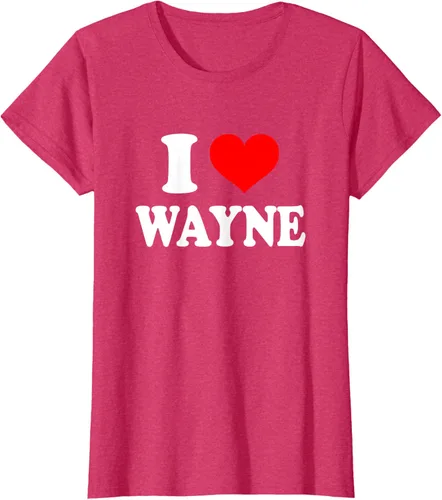 Vista 6 de Wayne - Camiseta I Heart Wayne - I Love Wayne, Negro, S
