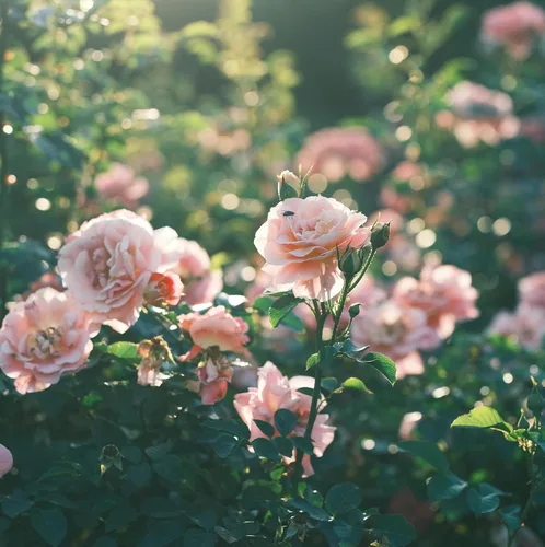 Vista 2 de CarpetC - Más de 150 semillas de rosa rosa para plantar, arbusto perenne de flores fragantes, reliquia sin OMG para bordes de jardín, contenedores