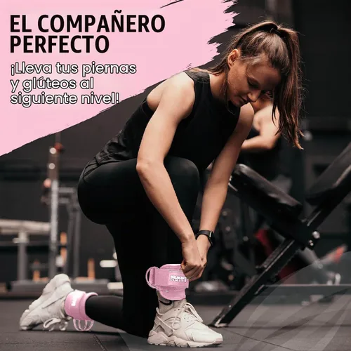 Vista 5 de BREAKING LIMITS Correas de tobillo para máquinas de cable para mujeres, juego de correas de tobillo para glúteos, accesorios de tobillo