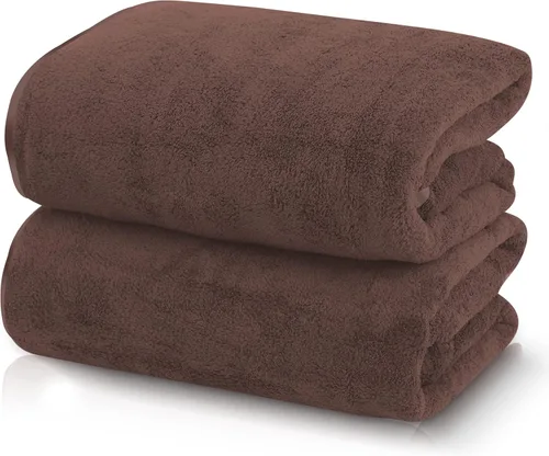 Vista 42 de TENSTARS Toallas de baño de seda con dobladillo para liquidación de baño - 27 x 55 pulgadas - Ligeras, delgadas, de secado rápido - Toalla