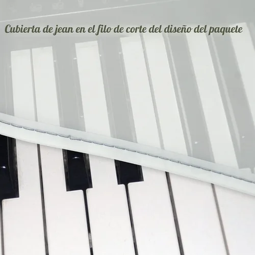 Vista 4 de LIGICKY Cubierta antipolvo para teclado de 88 teclas y pianos digitales, cubiertas impermeables para piano transparentes