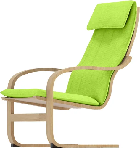 Vista 10 de Funda de repuesto para silla Poang de algodón, compatible con IKEA Poang funda para sillón solo color gris oscuro