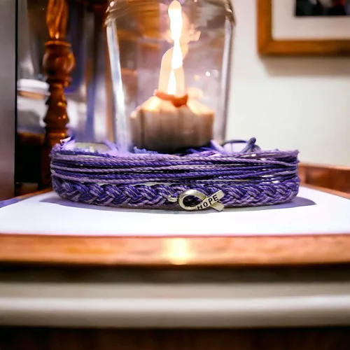 Vista 2 de Pulsera de concientización sobre el Alzheimer, en apoyo de los seres queridos que luchan contra el Alzheimer