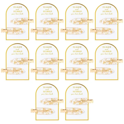 Vista 9 de 20 pinzas para el cabello de dama de honor, sin doblar, accesorios para el cabello de dama de honor, regalos de maquillaje, color marrón ámbar Ámbar