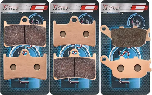 Vista 6 de S SYUU Juego de pastillas de freno para motocicleta de metal sinterizado, delanteras y traseras, resistentes al calor, compatibles con Yamaha MT-07