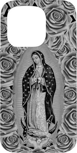 Vista 14 de Funda para iPhone 14 Pro Max Our Lady Virgen De Guadalupe Virgen María Floral