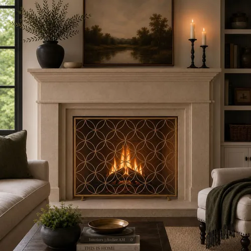 Vista 2 de Pilgrim Home & Hearth 18311 Beford - Panel de pantalla individual, latón bruñido