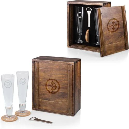 Vista 3 de PICNIC TIME Brown Pittsburgh Steelers Pilsner Beer Set de regalo para 2