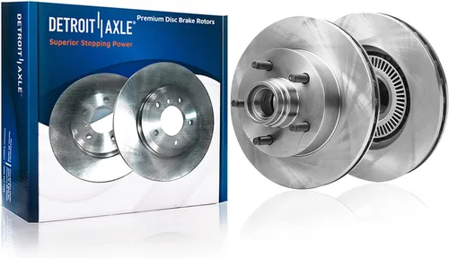 Vista 43 de Detroit Axle - Rotores de freno delantero para Volkswagen Touareg Audi Q7 Porsche Cayenne Rotores de freno de disco perforados y ranurados Reemplazo